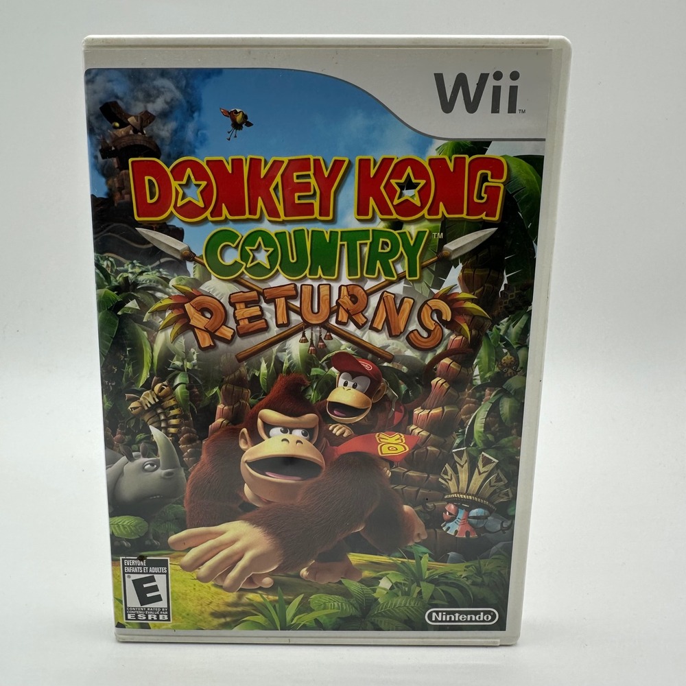 Nintendo Donkey Kong Country Returns Wii 2010 CIB Complete Tested Working Manual
